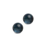 Blue Topaz Button Earrings