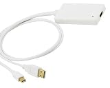 Mini Displayport Male and USB Male Audio to HDMI Female Adapter for Macbook