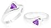 Trillion Cut Amethyst Toe/Pinky Ring Sterling Silver