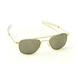 American Optical AO Original Pilot Aviator Sunglasses 55 mm Gold Bayonet True Color 30185