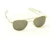 American Optical AO Original Pilot Aviator Sunglasses 55 mm Gold Bayonet True Color Gray Glass Lenses 30185