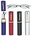 MB9910T Strength +2.00 Burgundy Reading Glasses in Metal Tube w/Spring Hinge and Pocket Clip