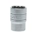 Teng Tools 19mm 1/2 Inch Drive 12 Point Regular/Shallow Metric Socket - M120519-C