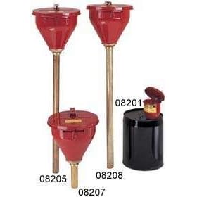 JUSTRITE Large steel funnel with self-closing cover and 32 flame arrester. For use with flammables. by Justrite Manufacturing Co