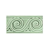 Adex USA Hampton Listello Sea 3 x 6 Green Ceramic Tile & Stone