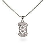 Eve's Addiction Dortheas Sterling Silver & Diamond CZ Vintage Pendant