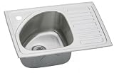 BILGR2115L Lustertone Gourmet Stainless Steel 21 Single Basin Top Mount Bar Sink with Drain Board