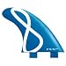 FCS FG-5 Ultra Light Fiberglass Epoxy Surfboard Fin Set - Blue