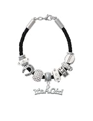 Large "Its a Girl" on a White Love & Luck Beaded Bracelet [Jewelry] Delight