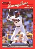 1990 Donruss Sammy Sosa Baseball Rookie Card In Protective Display Case