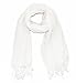 Soophen Pashmina Scarf Beautiful Solid Colors - White