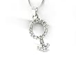 Crystal Studded Male Sign Symbol Pendant Necklace