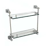 BOLTONSolidBrassDoubleGlassShelf
