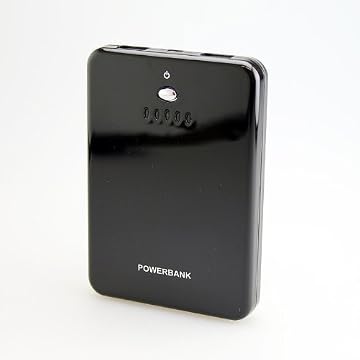 【PSE認証 iPhone4S iPad 携帯 スマートフォン充電対応】PowerBank USBモバイル大容量バッテリー5000mAh 2ポートUSB出力