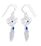 Southwest Dreamcatcher Earrrings with Sterling Silver and Turquoise or Blue Lapis (Blue Lapis)