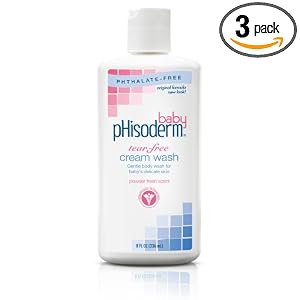 pHisoderm Baby Tear-Free Cream Wash, 8-Ounce Bottles (Pack of 3)
