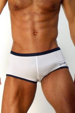 Rufskin Alan Mesh Squarecut Brief - White