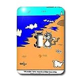 Londons Times Funny Cat Cartoons - Cat Discovers Worlds Largest Litter Box - Light Switch Covers - single toggle switch