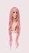 Perücke lang glatt Rosa Cosplay Karneval Fasching Party ca. 90 cm NEU HR-A0853
