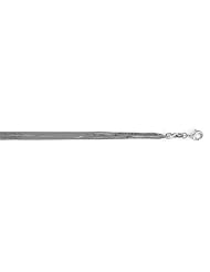14K White Gold 5 Strands Wheat Necklace 18 Inch