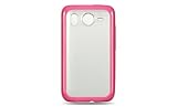 Pink Trim With Clear Hard Back Design Protector Cover Case for HTC Inspire  ....