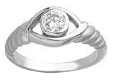 0.15Ct. 14K. White Gold Round Diamond Promise Ring