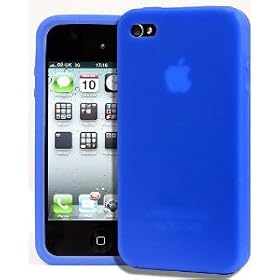 BPM Blue Silicone Case Cover Skin & Screen Protector Kit for New Apple iPhone 4 and iphone 4S
