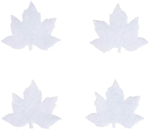 Feltfriend 25 Pieces Maple Leaves Shaped Die Cut Felt (White - YS352-M02)