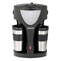 Toastess TFC-42T Twin Coffee Maker with Two Stainless Thermal Travel Mugs