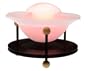 Sky Zone LS-2623 Humidifier and Aromatherapy Diffuser with White Swirl Bowl, Black Metal Stand, and 6 Hardwood Balls