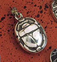 Egyptian Silver Scarab Pendant