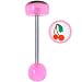 Pink Acrylic CHERRY Logo Barbell Tongue Ring