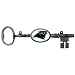 Carolina Panthers Key Holder w/logo insert