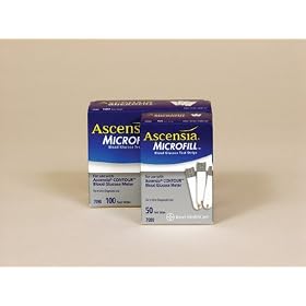 Ascensia MICROFILL Blood Glucose Test Strips (Box)
