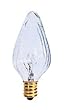 Bulbrite 420115 - 15F10CL - 15 Watt F10 Flame Shaped Light Bulb, Candelabra Base