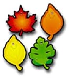 COLORFUL CUT-OUTS LEAVES 36/PK