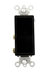 15 Amp 120/277 Volt, Decora Rocker 4-Way AC Quiet Switch, Residential Grade, Grounding, Ivory/White/Almond/Gray/Black/Brown/Light Almond, 5604-2