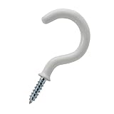 Crown Bolt 62560 3/4-Inch Vinyl Coated Cup Hook, Grey, 5-Pack