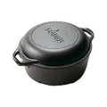 Lodge Logic 5-Quart Double Dutch Oven and Casserole with Skillet Cover