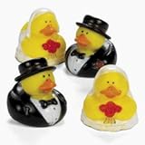 Set of 12 WEDDING Rubber Duckies DUCKS BRIDE amp GROOM Marriage