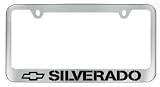 Chevy Silverado Chrome License Plate Frame with 2 free caps