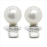 Mercury Japanese Akoya cultured pearl earring