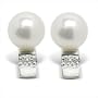 Mercury Japanese Akoya cultured pearl earring