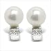 Mercury Japanese Akoya cultured pearl earring