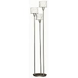 Kenroy Home Crush Three-Light Torchiere with Brush-Nickel Finish