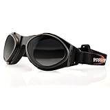 Bobster Bugeye 2 Goggles,Black Frame/3 Lenses (Smoked, Amber and Clear),one size