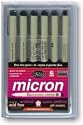 Sakura Pigma Micron Pen Set 6 Per Package, Black Ink