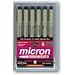 Sakura Pigma Micron Pen Set 6 Per Package, Black Ink