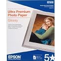 Epson Ultra Premium Photo Paper Glossy, Letter, 8.5 x 11, 50 Sheets (S042175)