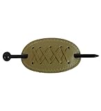 IMAGE OF Beige Crisscross Faux Leather Heavy Stitch Pin Thru